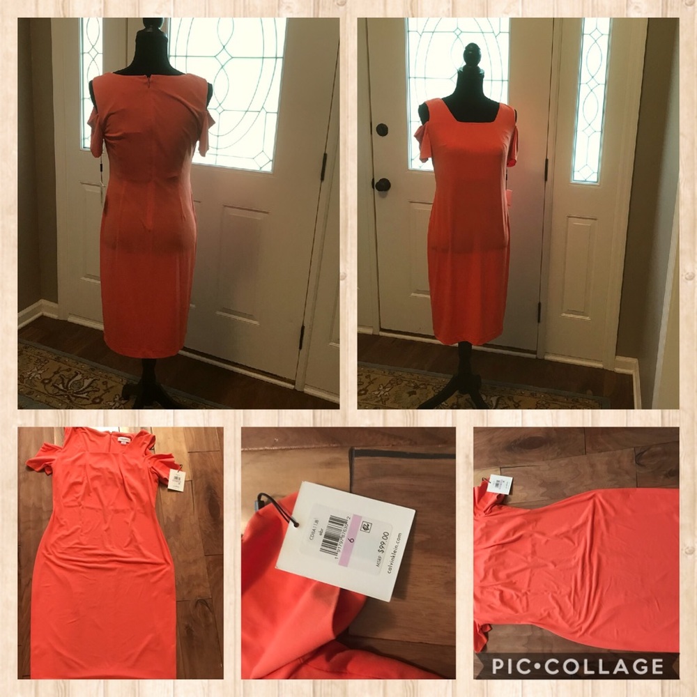 Cold Shoulder Coral Dress